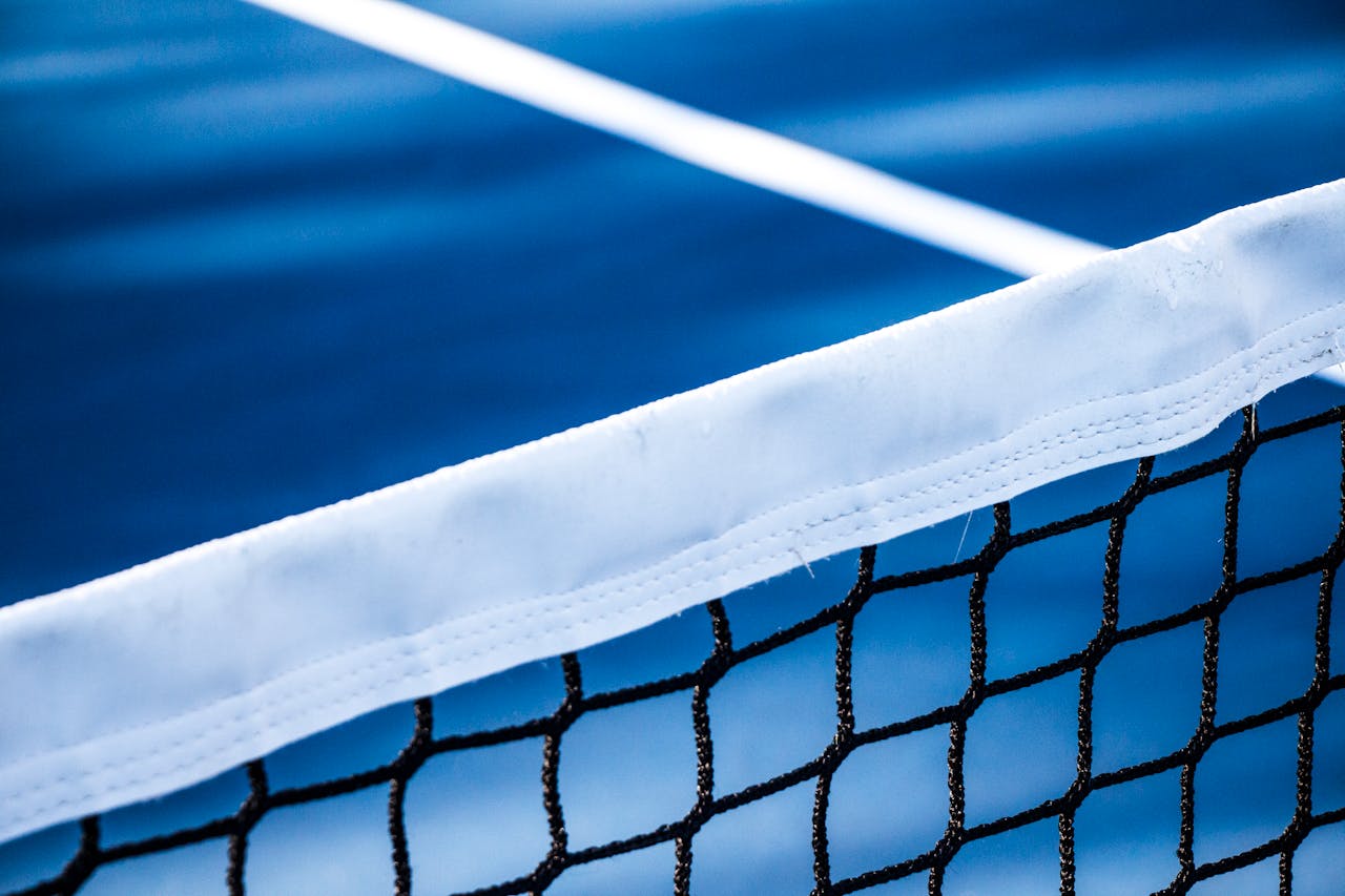 Tennis and pickleball courts on a sunny day